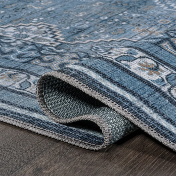 Jonathan Y WASHABLE Blue WSH101D 2ft. X 8ft. Rect. Rug
