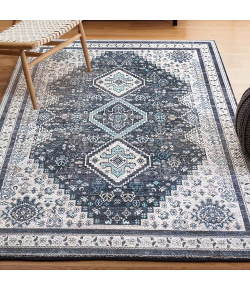 Jonathan Y WASHABLE Blue WSH101D 5ft.3in. X 7ft.7in. Rect. Rug