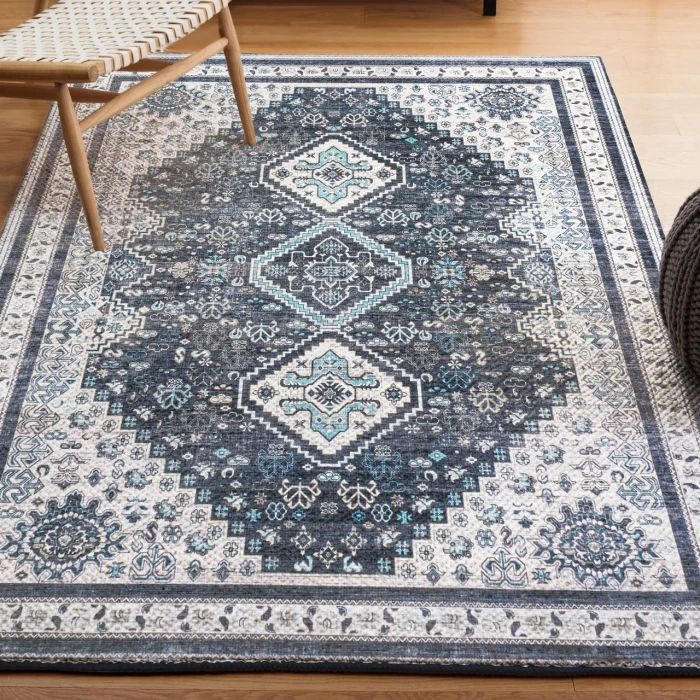 Jonathan Y WASHABLE Blue WSH101D 5ft.3in. X 7ft.7in. Rect. Rug
