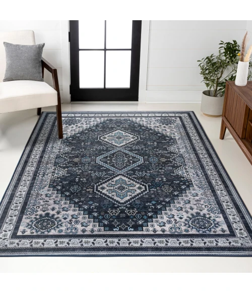 Jonathan Y WASHABLE Blue WSH101D 5ft.3in. X 7ft.7in. Rect. Rug