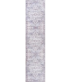 Jonathany Wsh102A WSH102A Gray/Purple Area Rug 2 ft. X 8 ft. Rectangle