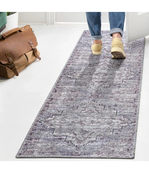 Jonathan Y WASHABLE Gray WSH102A 2ft. X 10ft. Rect. Rug