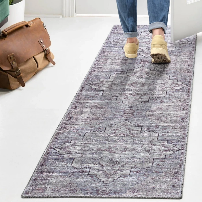 Jonathan Y WASHABLE Gray WSH102A 2ft. X 10ft. Rect. Rug
