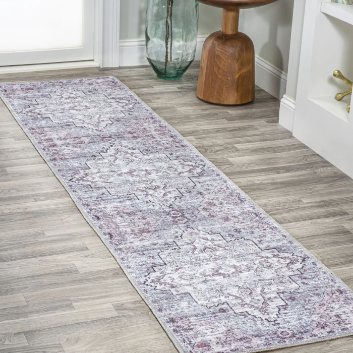 Jonathan Y WASHABLE Gray WSH102A 2ft. X 10ft. Rect. Rug