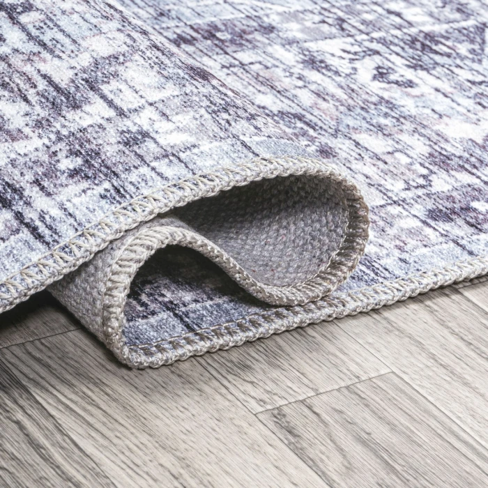 Jonathan Y WASHABLE Gray WSH102A 5ft.3in. Round Rug
