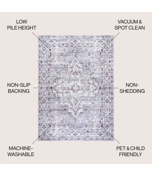 Jonathan Y WASHABLE Multi-Colored WSH104A 9ft. X 12ft. Rect. Rug