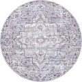 Jonathan Y WASHABLE Gray WSH102A 7ft.-10in. Round Rug