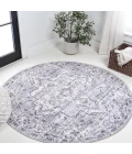Jonathan Y WASHABLE Gray WSH102A 6ft. Round Rug
