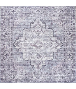 Jonathan Y WASHABLE Gray WSH102A 5ft.3in. Square Rug