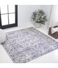 Jonathan Y WASHABLE Gray WSH102A 6ft. Square Rug