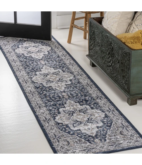 Jonathan Y WASHABLE Gray WSH102B 2ft. X 8ft. Rect. Rug