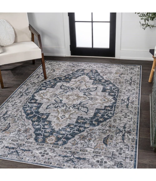Jonathan Y WASHABLE Gray WSH102B 3ft.-11in. X 6ft. Rect. Rug