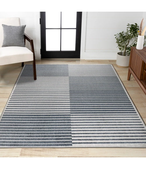 Jonathan Y WASHABLE Gray WSH102B 3ft.-11in. X 6ft. Rect. Rug