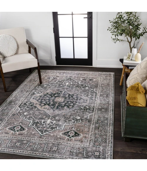 Jonathan Y WASHABLE Green WSH103B 3ft.-11in. X 6ft. Rect. Rug