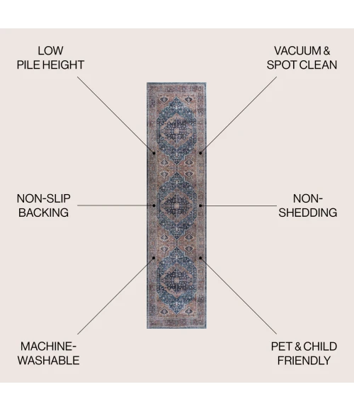 Jonathan Y WASHABLE Red WSH103D 2ft. X 8ft. Rect. Rug