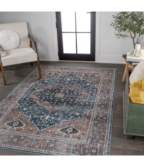 Jonathan Y WASHABLE Blue WSH103C 2ft.-11in. X 5ft. Rect. Rug