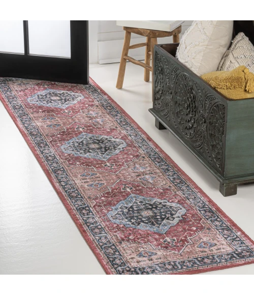 Jonathan Y WASHABLE Red WSH103D 2ft. X 8ft. Rect. Rug