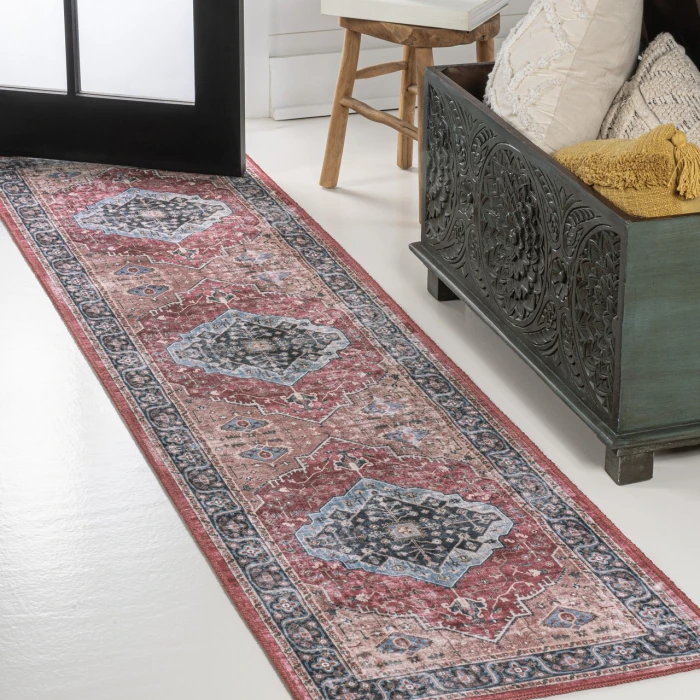 Jonathan Y WASHABLE Red WSH103D 2ft. X 8ft. Rect. Rug