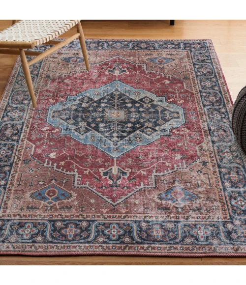 Jonathan Y WASHABLE Red WSH103D 3ft.-11in. X 6ft. Rect. Rug