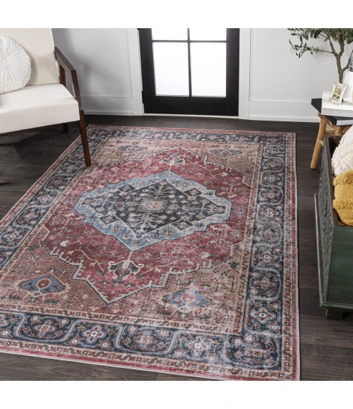 Jonathan Y WASHABLE Red WSH103D 3ft.-11in. X 6ft. Rect. Rug