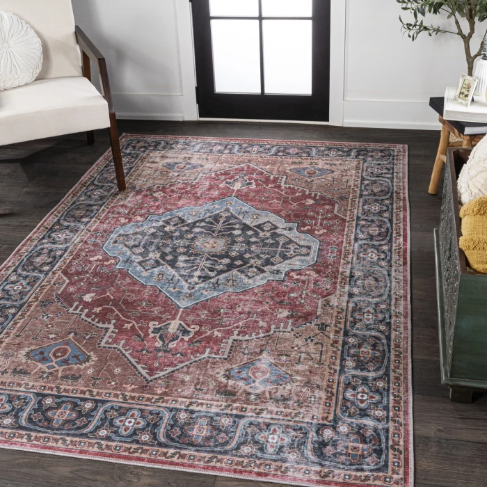 Jonathan Y WASHABLE Red WSH103D 2ft.-11in. X 5ft. Rect. Rug