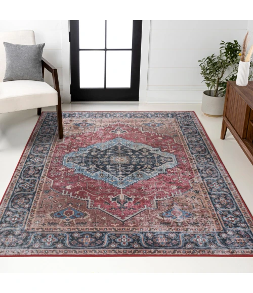 Jonathan Y WASHABLE Red WSH103D 3ft.-11in. X 6ft. Rect. Rug
