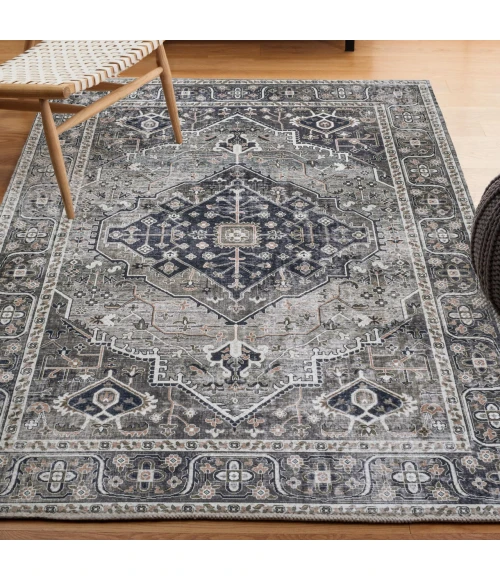 Jonathan Y WASHABLE Gray WSH103E 3ft.-11in. X 6ft. Rect. Rug