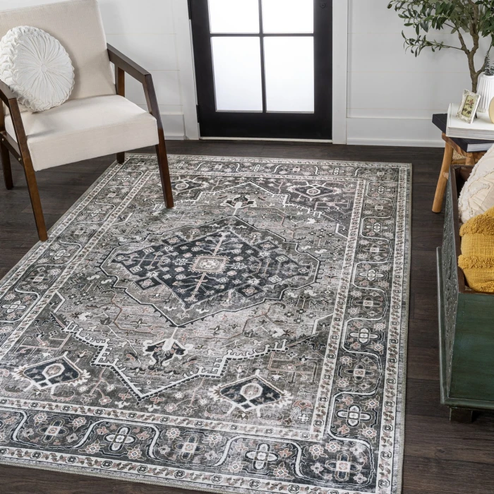 Jonathan Y WASHABLE Beige WSH104C 7ft.-10in. X 10ft. Rect. Rug