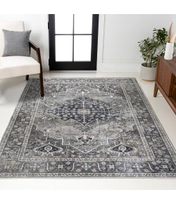 Jonathan Y WASHABLE Gray WSH103E 5ft.3in. X 7ft.7in. Rect. Rug