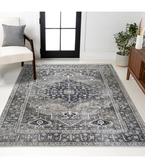 Jonathan Y WASHABLE Gray WSH103E 3ft.-11in. X 6ft. Rect. Rug