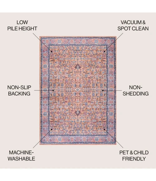 Jonathan Y WASHABLE Red WSH105A 9ft. X 12ft. Rect. Rug