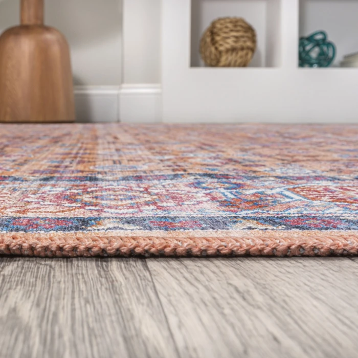 Jonathan Y WASHABLE Multi-Colored WSH104A 6ft. Round Rug