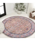 Jonathan Y WASHABLE Multi-Colored WSH104A 5ft.3in. Round Rug