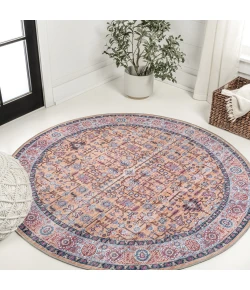 Jonathan Y WASHABLE Multi-Colored WSH104A 7ft.-10in. Round Rug