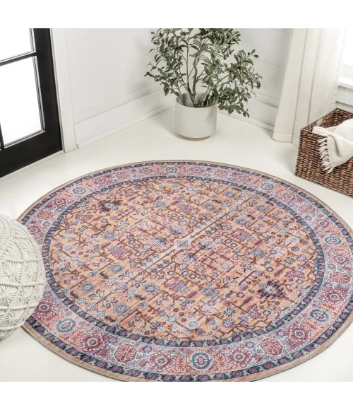 Jonathan Y WASHABLE Multi-Colored WSH104A 5ft.3in. Round Rug