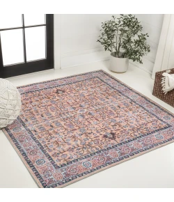 Jonathan Y WASHABLE Multi-Colored WSH104A 6ft. Square Rug