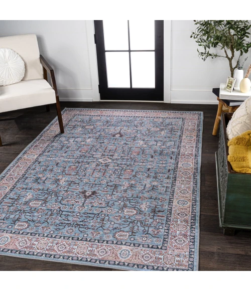 Jonathan Y WASHABLE Blue WSH104B 2ft.-11in. X 5ft. Rect. Rug