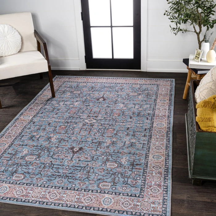 Jonathan Y WASHABLE Blue WSH104B 2ft.-11in. X 5ft. Rect. Rug