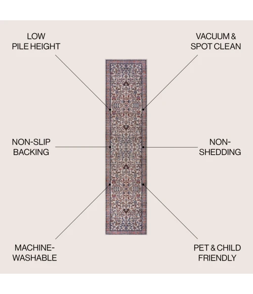 Jonathan Y WASHABLE Black WSH104D 2ft. X 8ft. Rect. Rug