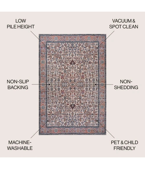 Jonathan Y WASHABLE Beige WSH104C 3ft.-11in. X 6ft. Rect. Rug