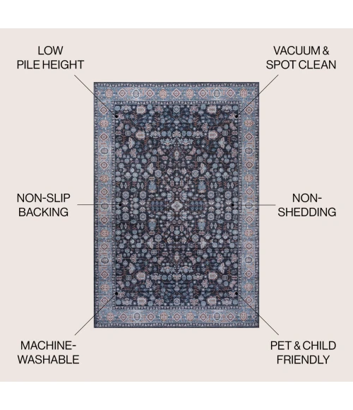 Jonathan Y WASHABLE Green WSH105C 7ft.-10in. X 10ft. Rect. Rug