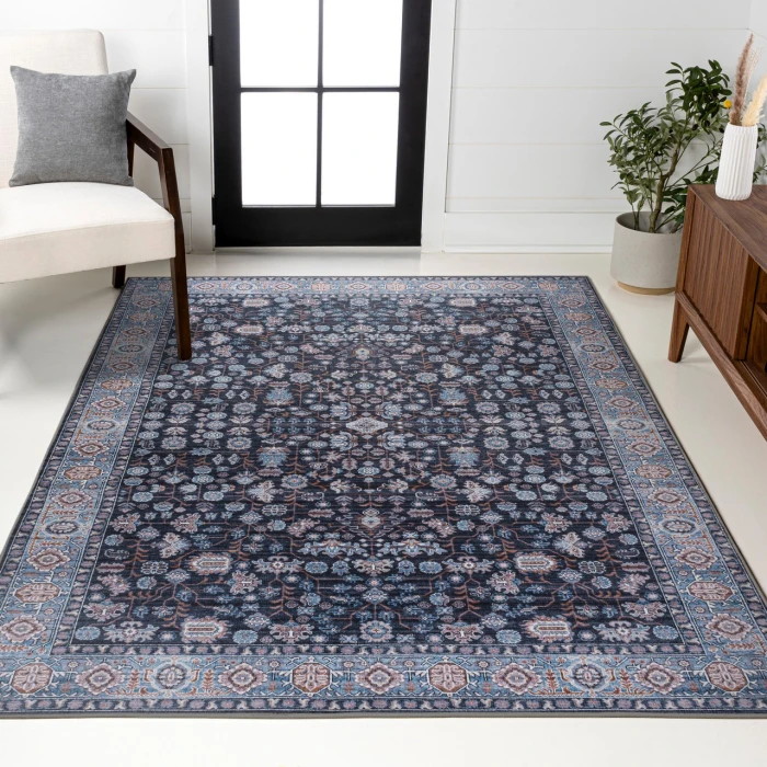 Jonathan Y WASHABLE Black WSH104D 5ft.3in. X 7ft.7in. Rect. Rug