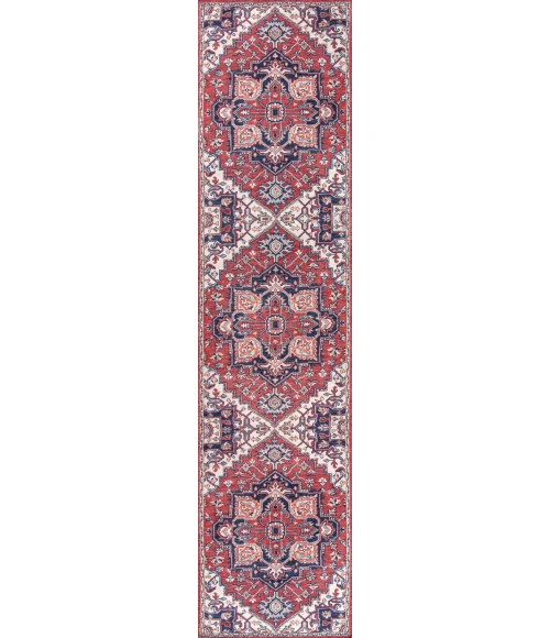 Jonathan Y WASHABLE Red WSH105A 2ft. X 10ft. Rect. Rug