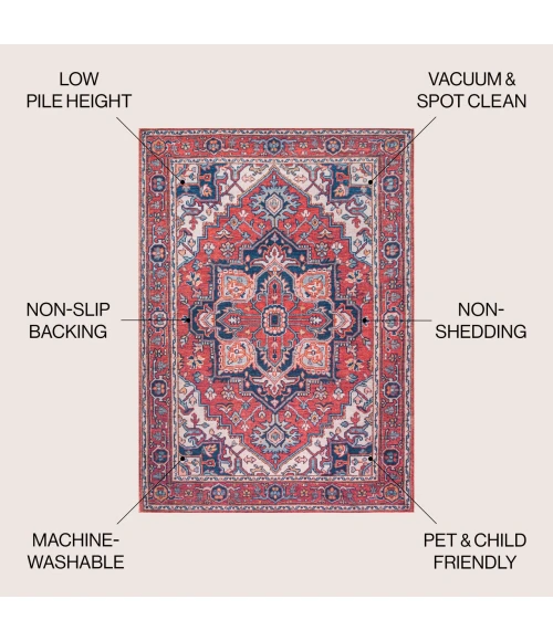 Jonathan Y WASHABLE Blue WSH105B 9ft. X 12ft. Rect. Rug