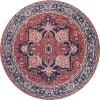 Jonathan Y WASHABLE Red WSH105A 6ft. Round Rug