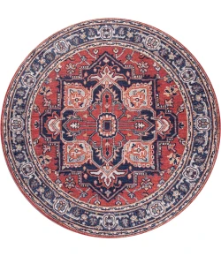 Jonathan Y WASHABLE Red WSH105A 7ft.-10in. Round Rug