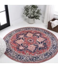 Jonathan Y WASHABLE Red WSH105A 6ft. Round Rug