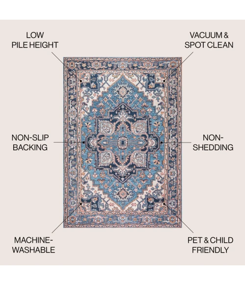 Jonathan Y WASHABLE Orange WSH108A 9ft. X 12ft. Rect. Rug