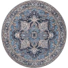 Jonathan Y WASHABLE Blue WSH105B 6ft. Round Rug