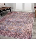 Victoria Ornate Persian All-Over Washable Brown/Gray 4 ft. x 6 ft. Area Rug